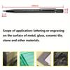 2pcs Tungsten Carbide Scriber Pen Metal Wood Cutting Marker Pencil Engraving Pen For Ceramic Wood Carving Glass Tile Cutting Tool