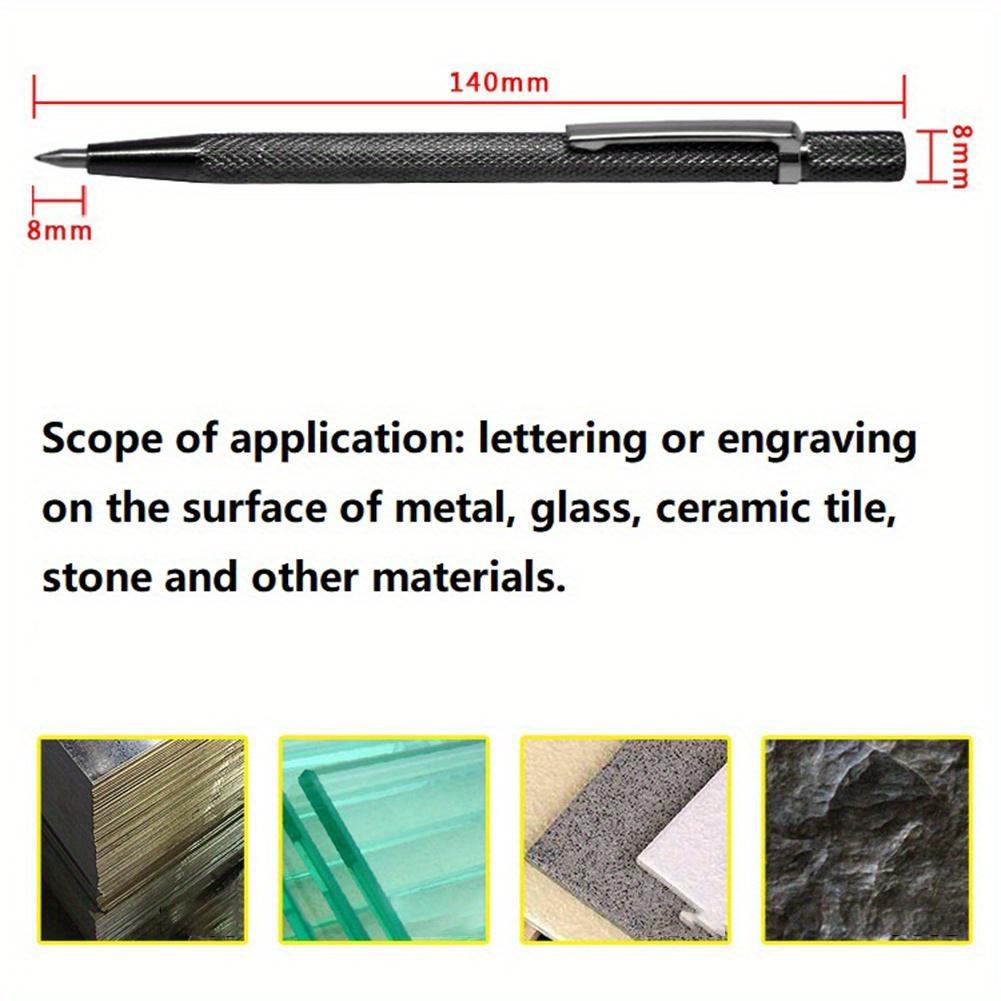 2pcs Tungsten Carbide Scriber Pen Metal Wood Cutting Marker Pencil Engraving Pen For Ceramic Wood Carving Glass Tile Cutting Tool