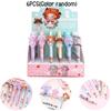 Wholesale Cartoon Cotton Doll Sticky Push Pen With Non-erasable Ink Ideal For Students And Girls 926)
