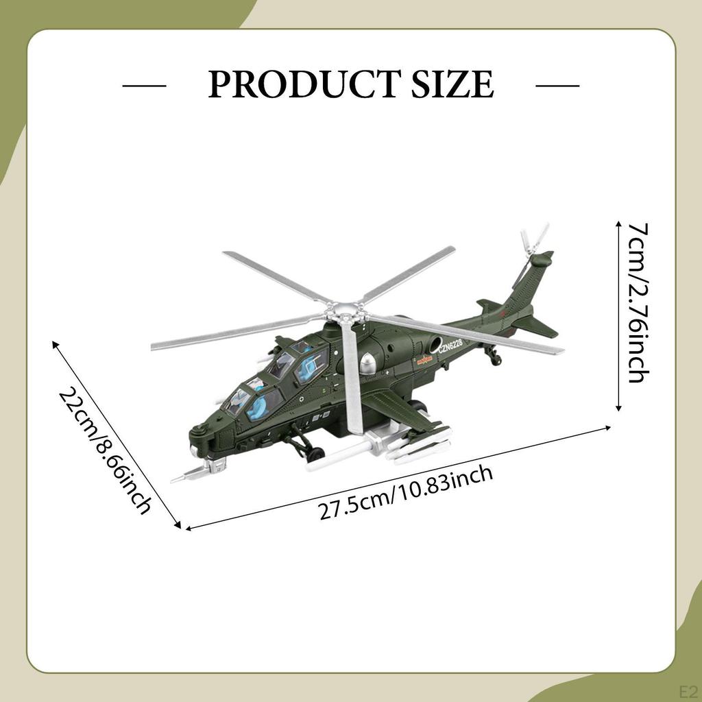 1:52 Helicopter Model Toy Aircraft Children Aviation Gift with Display Stand