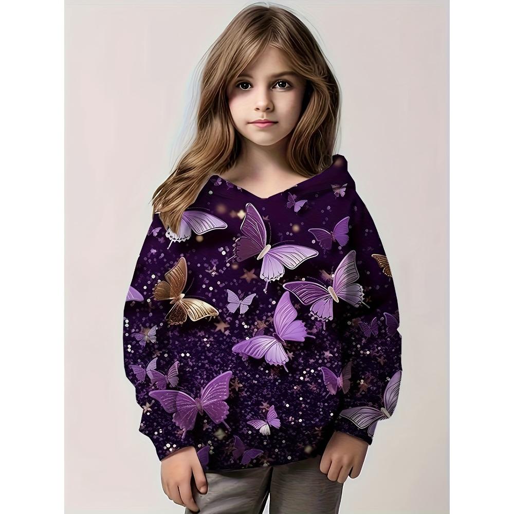 Autumn Comfortable Sports Leisure Long Sleeved Pullover Hooded Sweatshirt Children Cartoon Cat 3d Pattern Loose Versatile Pocketless Hoodies