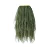 Women's Irregular Mesh Midi Skirt, High,waisted Versatile Half Skirt