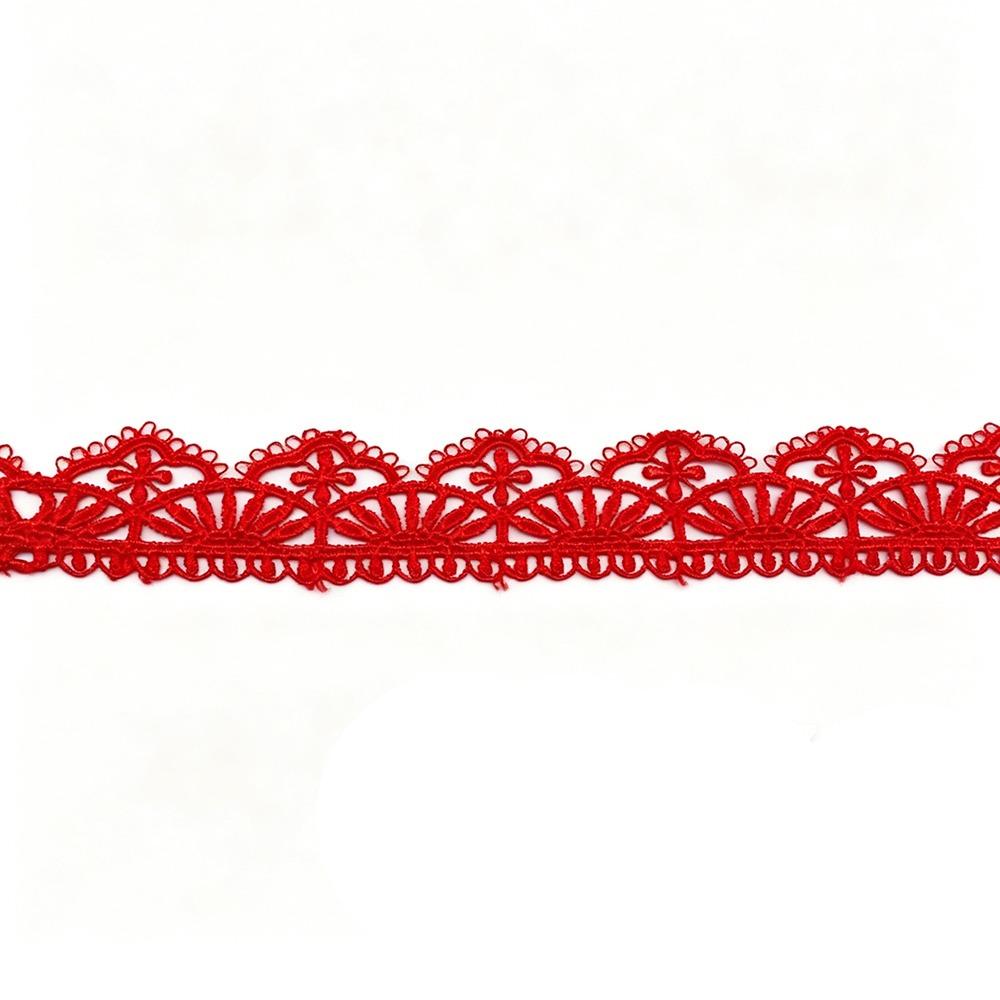 Multicolor Embroidered Flower Lace Polyester Cotton 15 Yards Lace Trim Colorful Sewing Trimming Sewing Appliques