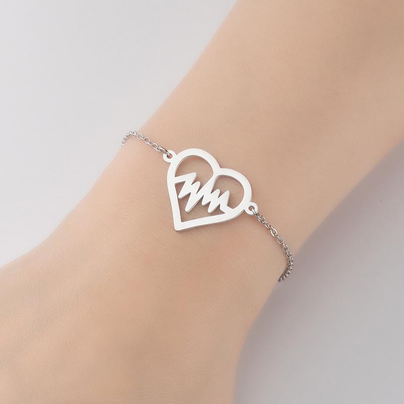 Adjustable Heartbeat Bracelet: European and American Design for Women, Best Friend or Girlfriend Gift