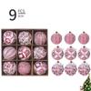 9pcs Shatterproof Electroplated Hanging Balls 8cm Christmas Tree Ornaments  Home Xmas Decor