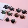 Retro Designer Leopard Black UV400 Sunglasses Vintage Round Driving Glasses for Women
