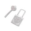 ZHUKOU NEW Gold Key/lock Small Pendant for Women DIY Handmade Necklace Earrings Jewelry Accessories