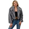 Women's loose-fitting plain-colored trench coat