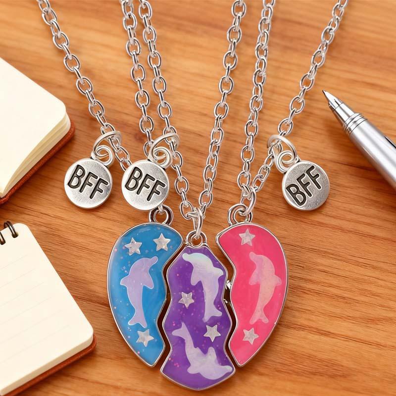 Bff Friendship Necklace, Magnetic Attraction Heart Necklace, Magnetic Necklace Set, Jewelry