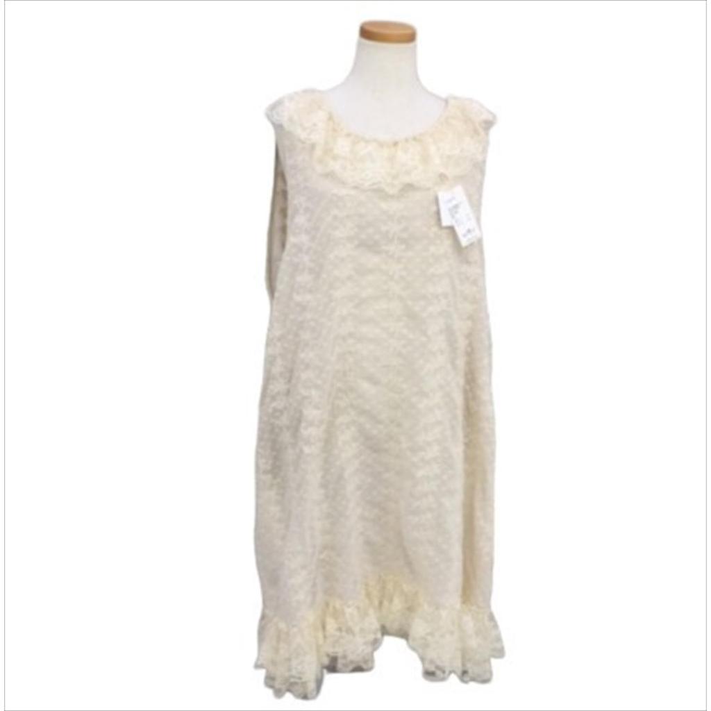 Apron Dress Apron WK5002Z1 Beige Free Size [Vivienne]