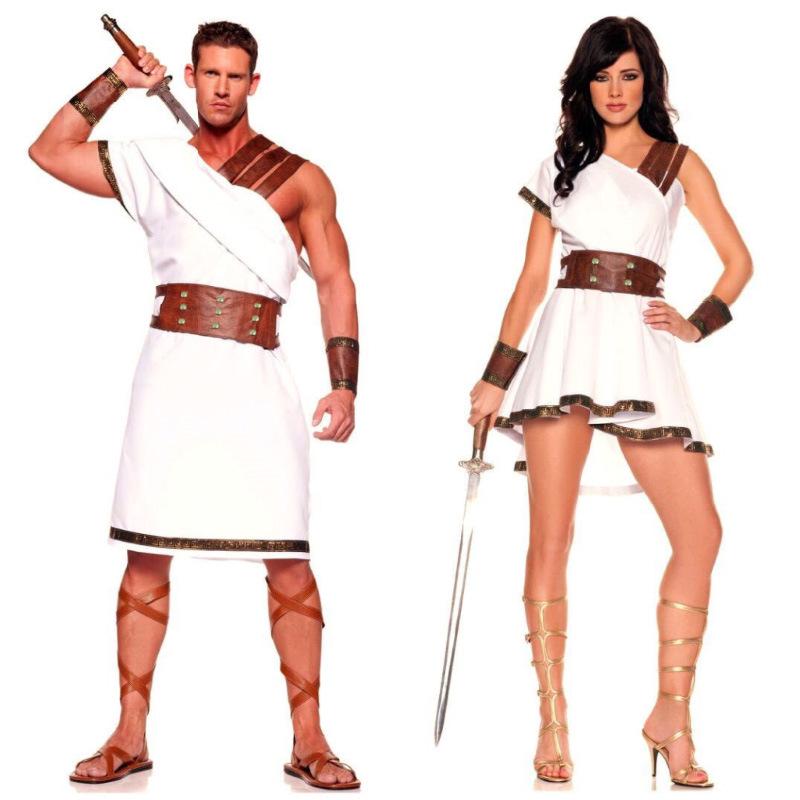 Halloween Ancient Roman & Greek Warrior Couple Costumes - Gladiator & Knight Theme