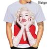 Popová zpěvačka herečka Madonna 3D potisk tričko Top Muži Ženy Móda Velká velikost Hip Hop Topy Trička Krátký rukáv Tričko Topy Ležérní