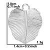 6pcs Silver Color Plant Tree Leaf Flower Charms For Jewelry Making Earring Necklace Connector Stainless Steel Charm Pendant Bulk