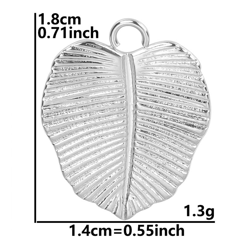 6pcs Silver Color Plant Tree Leaf Flower Charms For Jewelry Making Earring Necklace Connector Stainless Steel Charm Pendant Bulk