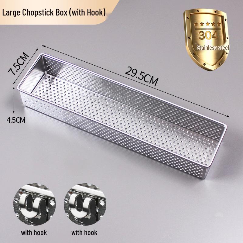 304 Stainless Steel Chopstick Holder with Hook