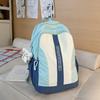 Schoolbag Korean version of dopamine contrasting color backpack female versatile college student schoolbag high value cute pain bag junior high school