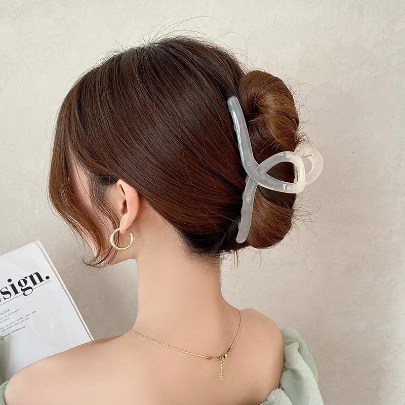 

13 см елегантний бантик желе кольору кіготь для волосся для жінок Вінтажна пов язка на голову Заколка для волосся Краб Шпилька для дівчат Модні аксесуари для волосся Орнамент