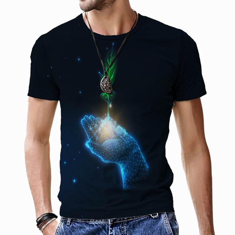 Роскошные мужские футболки с 3D принтом — фото 13