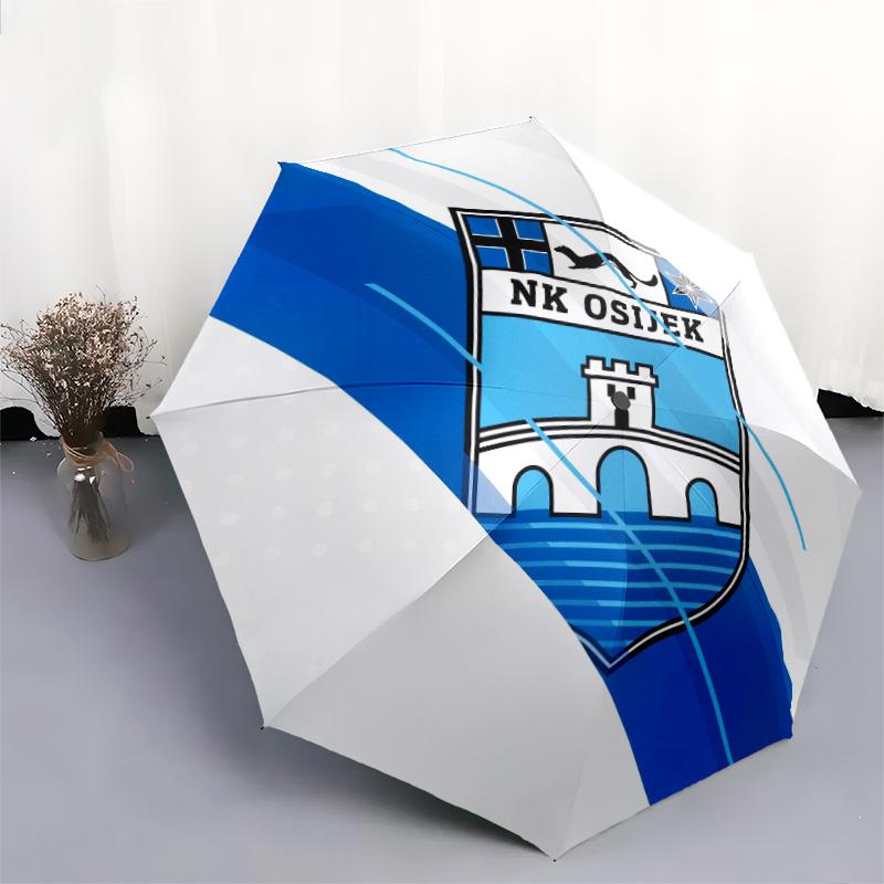 Motif NK Osijek, parapluie pliant automatique, design portable et pliable, 8 baleines, un cadeau de Noël ou d'anniversaire.