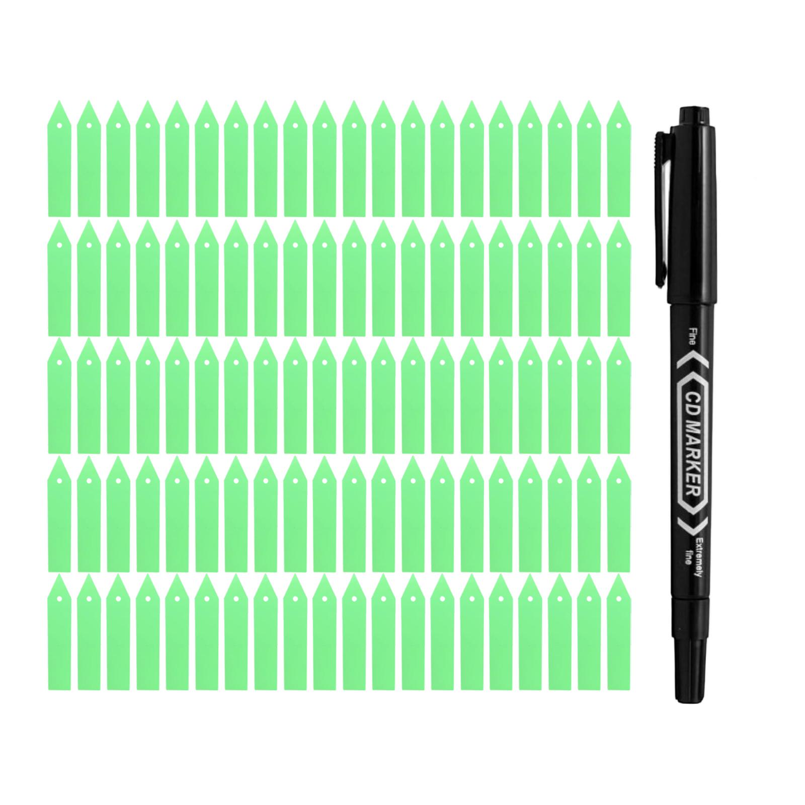 

Многоразовые пластиковые этикетки для растений 4 дюйма для садовых саженцев, овощей, цветов и т. д., Набор для организации садоводства 100 шт.(3мл) One Size зелёный