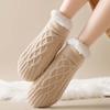 Grid Winter Floor Socks Silica Gel Sleeping Socks Cute Thicken Velvet Socks  Women