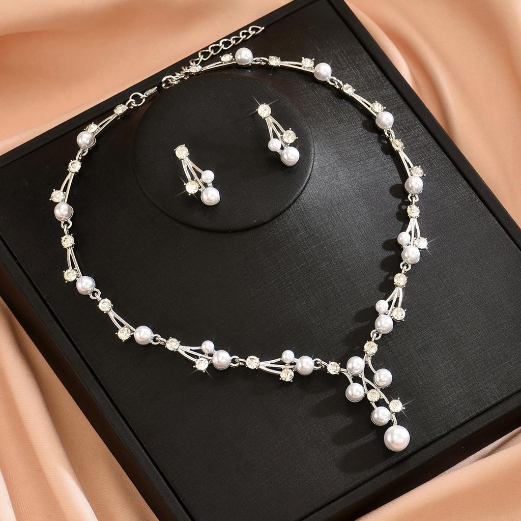 Bridal Accessories Necklace Earrings Jewelry Set Banquet Dress Set Chain Fashion Temperament Accessories