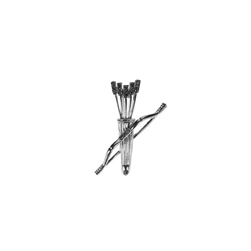 Elegant Retro Bow and Arrow Brooch: Personalized Korean Style Flower Pin