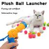 Heißes Katzenspielzeug Interaktives Hochspaß-Spielzeug Gewehr 10/20/30/100 Stück Plüschball Abschüsse Leiser Hochspringender Ball zum Kitzeln der Katze