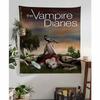 The VVampire Diaries Anime Tapestry Hanging Tarot Hippie Wall Rugs Dorm Home Decor