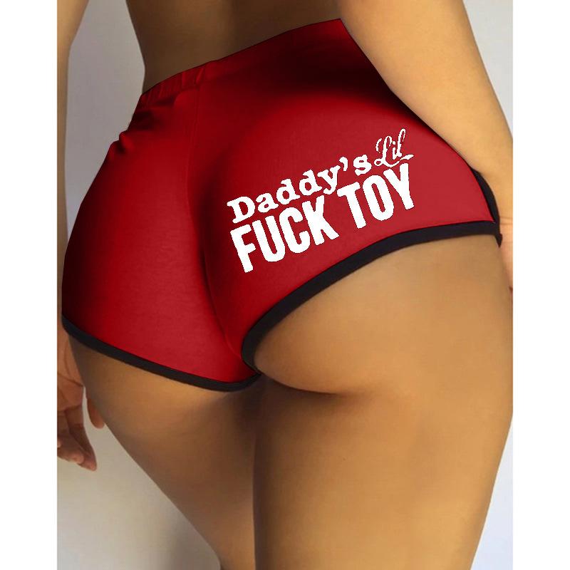 

Новые женские обтягивающие спортивные шорты для йоги в европейском и американском стиле с буквенным принтом S красный