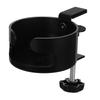 Desk Side Water Bottle Holder Clip On Table Edge - Universal Anti-Spill Cup Holder for Mugs Tumblers Bottles Modern Office Desk