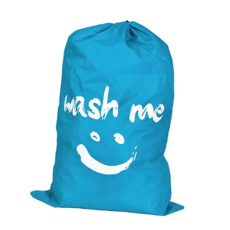 2024  Nylon Smiley Face Cartoon Drawstring Drawstring Cylindrical Home Storage Bag, Travel Clothing Blanket, Book Storage
