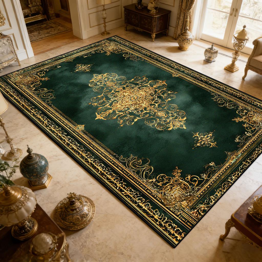 European Style CARPET FOR LIVE ROOM Bedroom Decoration Aesthetic Luxury Large Rugs Lounge Sofa Non-slip Washable Floor Mat Soft