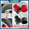 Car Tire Waxing Sponge Applicator Portable Polishing Brush Curved Shaped Pad with Cover Wheel Cleaning Contour Detailing Tools