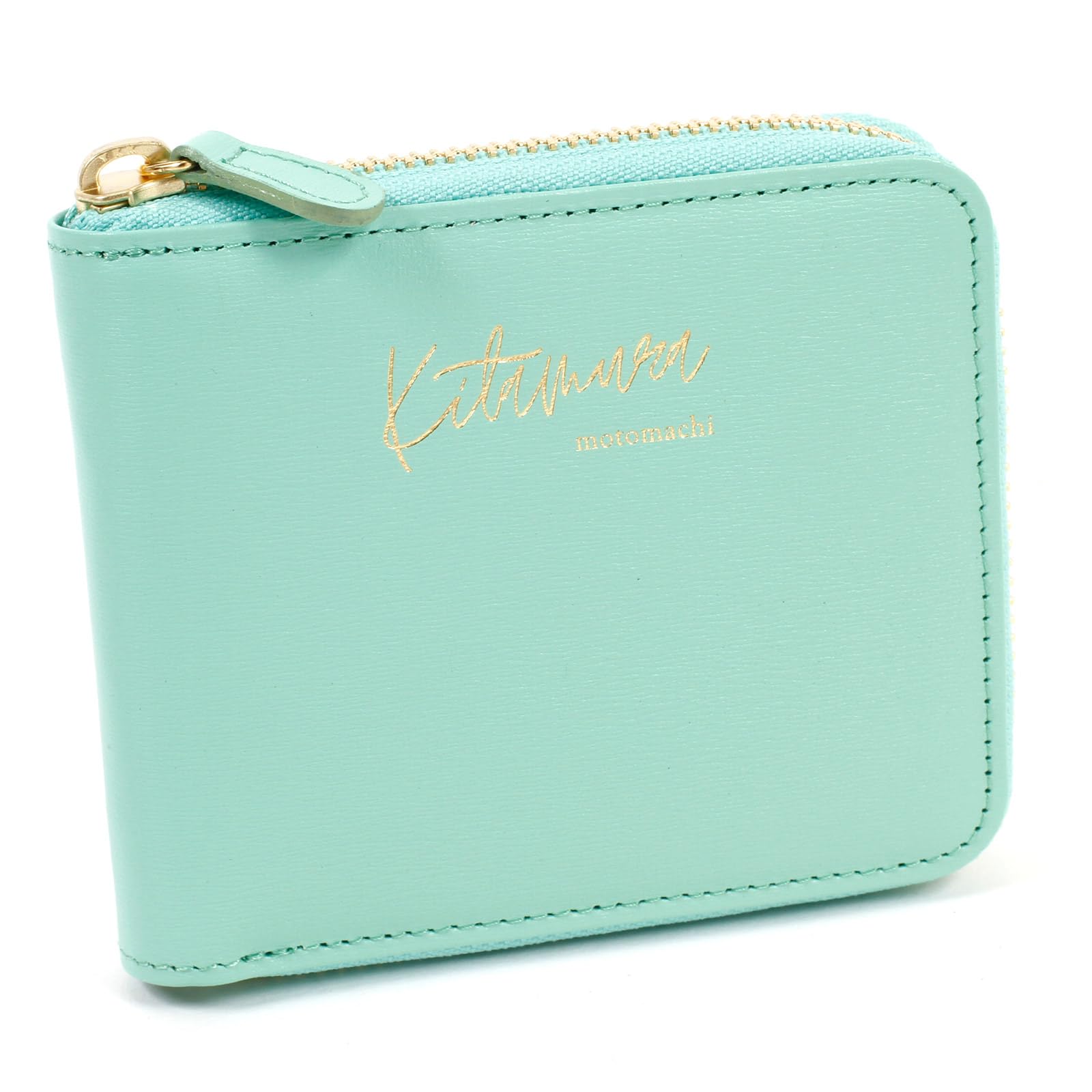 

Handwritten style foil stamped logo wallet NH0853 green 30311 [Kitamura] bi-fold Green/Light [Green]