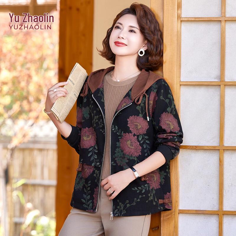 YUZHAOLIN Women s Floral Hooded Jacket 3XL