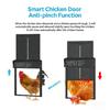 Large LCD Display Automatic Chicken Door with Charging Light sensors Remote Safety Aluminum