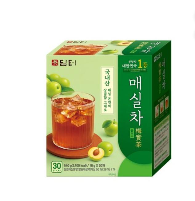 DAMTUH Plum Tea Plus 30 Sticks Sweet & Refreshing Korean Fruit Tea 1 box