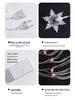 LED Snowflake Curtain Icicle Lights - Christmas & Holiday String Fairy Decoration