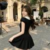 Japanese Ancient Daughter Style Dress Women's Summer New Small Retro Waist Polka Dot Puffy Short Skirt