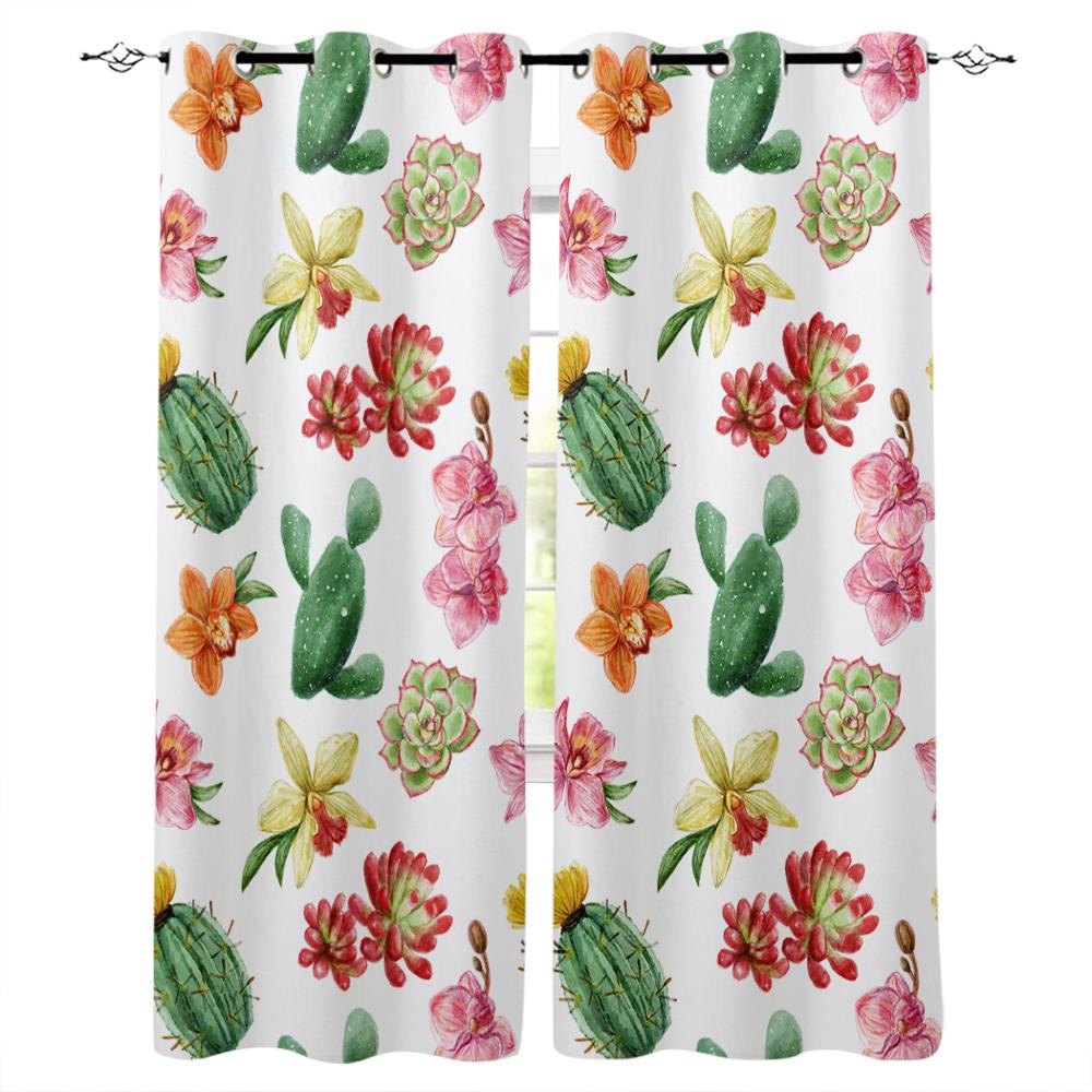 Растение Зеленый Кактус Геометрические Полосы Роскошные Домашние Шторы Товары для дома — фото 12