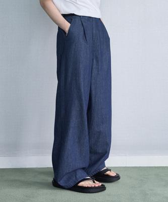Awodeijeu Cool Linen-Like Wide Fit Denim [Blue]