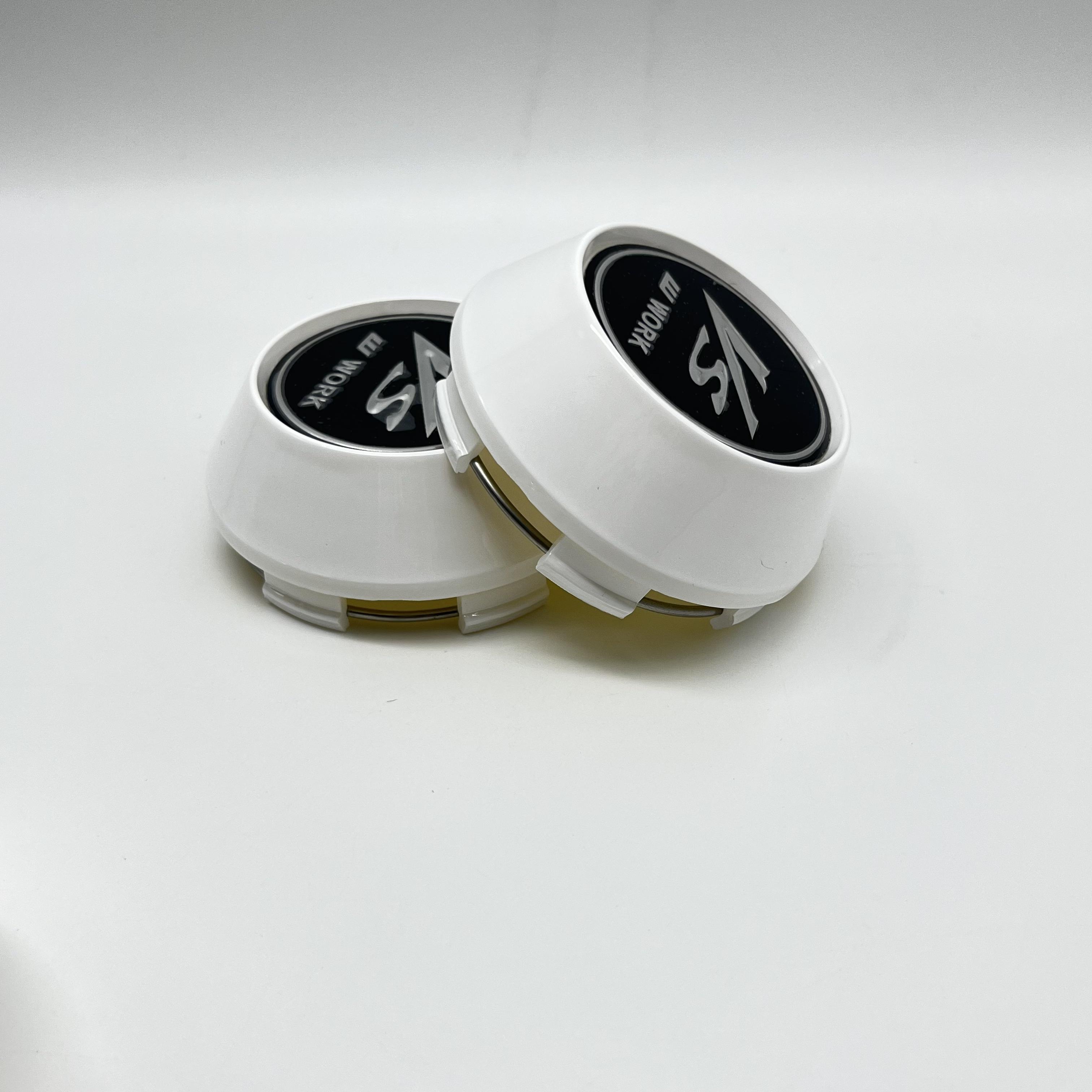 

4PCS/Set VS W Work Emblem Logo Sticker 60mm 65mm 68mm 69mm Car Wheel Center Cap Car Wheel Cover Hubcap White High Cap Accessory OD60mm ID56mm&For VS W Work