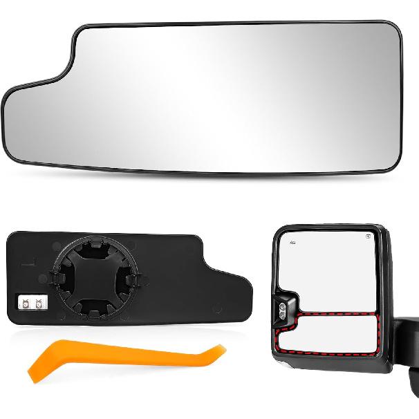 

Riloer Door Side Tow Mirror Glass, Heated Convex Mirror Glass, 84468914, 84468913 Compatible with Chevrolet Silverado 2500 HD 2020-2025 (1 PC, Front Left