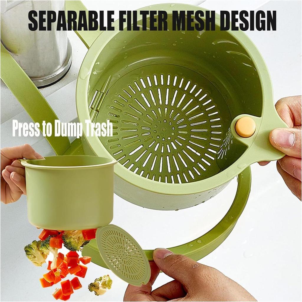 Kitchen hanging drain basket Detachable Food Waste Trap Basket Press To Clean Sink Strainer for Home Apartment Hotel Farmhouse