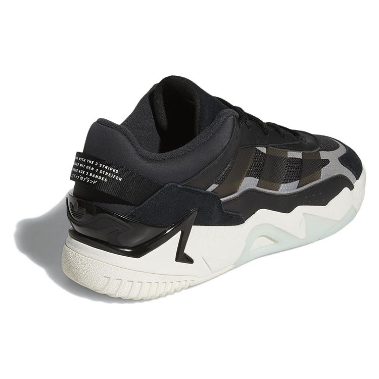 Adidas Originals Niteball 2.0 Leather Sports Classic Cushioning Non-Slip Durable Low-Top Lifestyle Shoes Men Sneakers Black GX7095