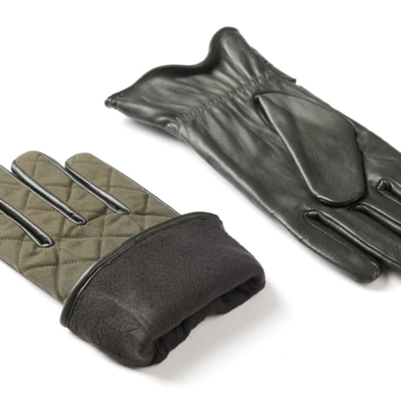 DENTS Bruton Touchscreen Men's Leather Gloves - Olive