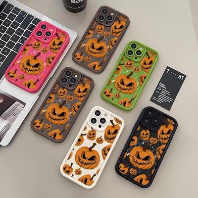 Frosted Anti-Drop Halloween Pumpkin Case for iPhone 17 Pro Max