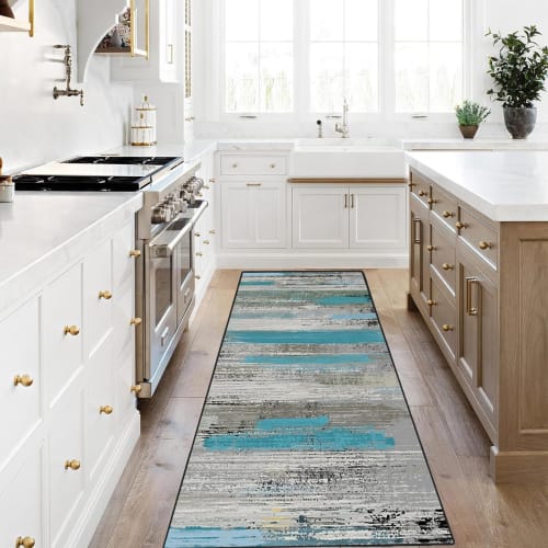 80 x 240 cm Long Kitchen Rug with Non-Slip Backing, Washable Rug, Hallway Rug, Entrance Rug - for Living Room, Bedroom