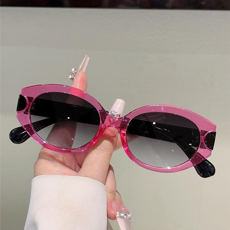 Vintage Cat Eye Sunglasses Women For Men Luxury Brand Designer Sun Glasses Punk Popular Hip Hop Double Color Eyeglasses Uv400